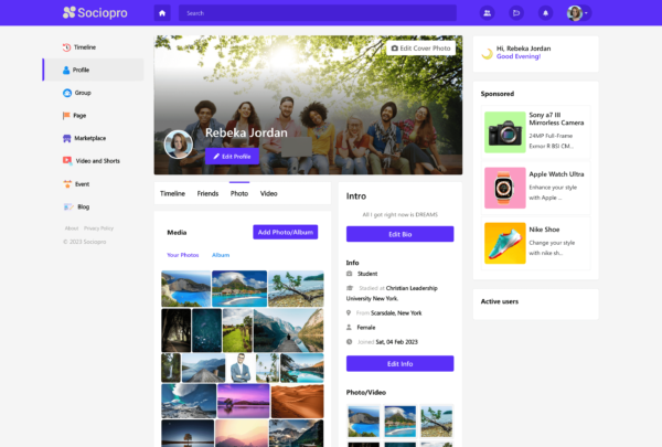 Sociopro - Laravel Private Social Network