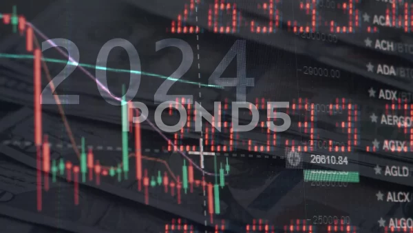Stock Market and Exchange Price Data on the Market Wall